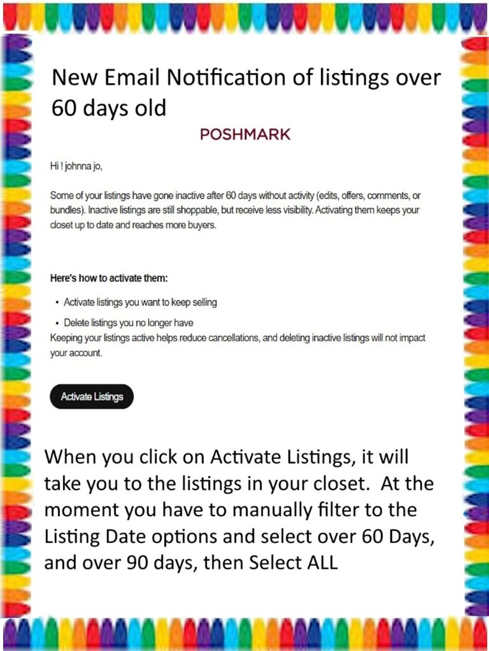 Inactive Listings Update - Listings 60 Days Old